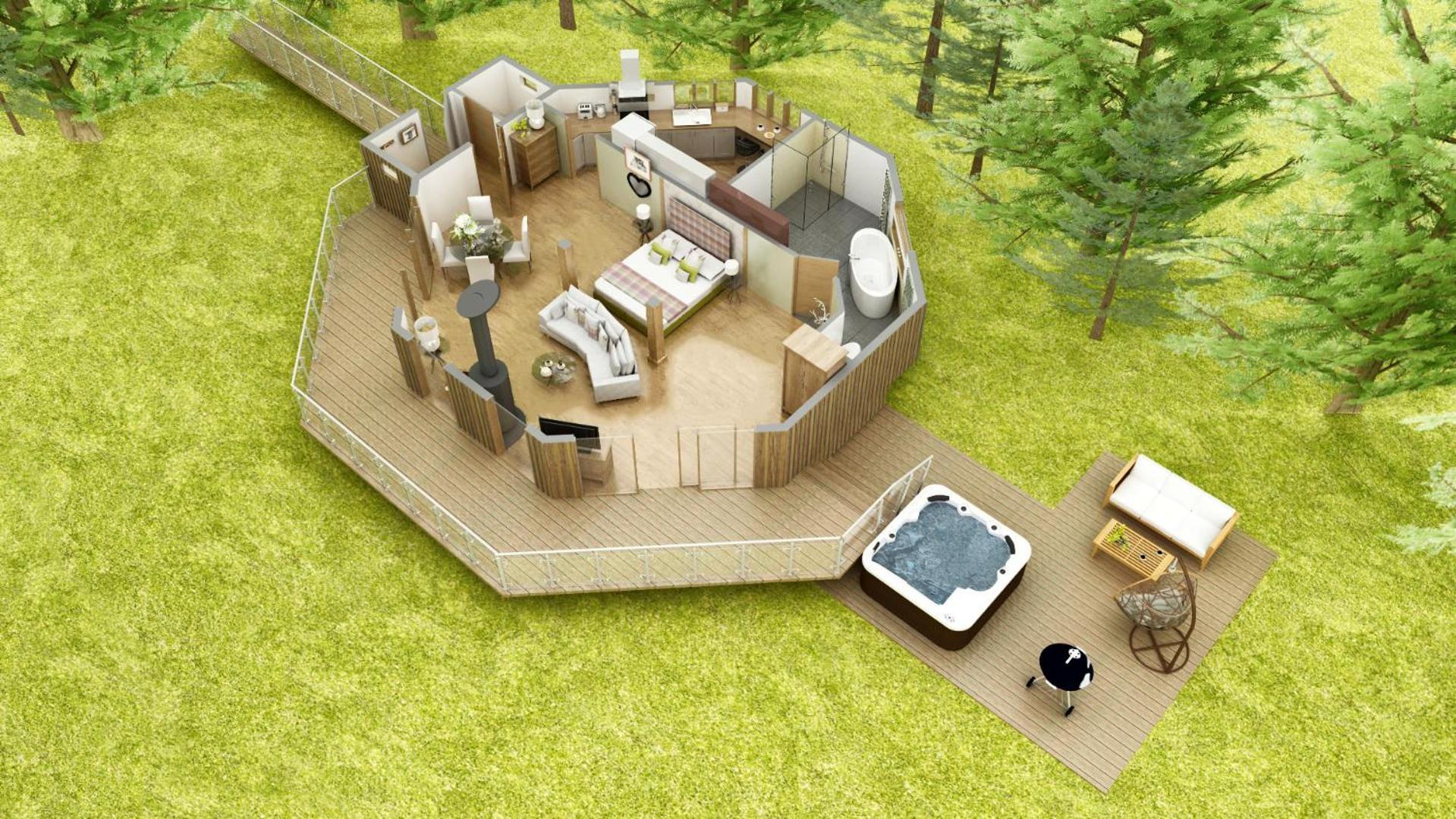 Dalnoid Cottages & Treehouses Nr Glenshee Екстер'єр фото
